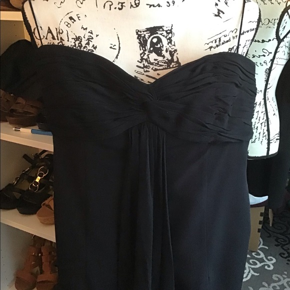 David Meister Silk LBD Strapless 2 - Picture 2 of 6